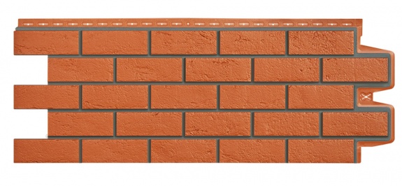Фасадные панели GL СОСТАРЕННЫЙ КИРПИЧ, Design терракотовый со швом RAL 7006