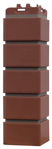 УГОЛ GL, КЛИНКЕРНЫЙ КИРПИЧ, Design Plus корица с темно-бежевым швом