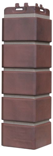 УГОЛ GL, КЛИНКЕРНЫЙ КИРПИЧ, Design Plus кофе с темно-бежевым швом