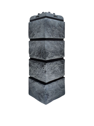 УГОЛ GL, КОЛОТЫЙ КАМЕНЬ, Design Plus антрацит с черным швом