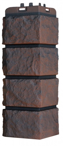 УГОЛ GL, КОЛОТЫЙ КАМЕНЬ, Design Plus трюфель с черным швом