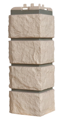 УГОЛ GL, КОЛОТЫЙ КАМЕНЬ, Design бежевый со швом RAL 7006