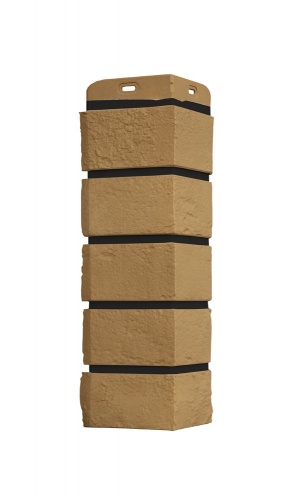 УГОЛ GL, СОСТАРЕННЫЙ КИРПИЧ, Design Plus солома с черным швом