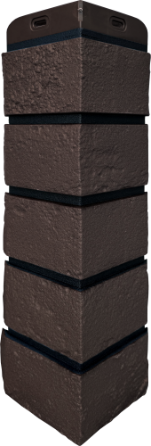 УГОЛ GL, СОСТАРЕННЫЙ КИРПИЧ, Design шоколадный со швом RAL 9005