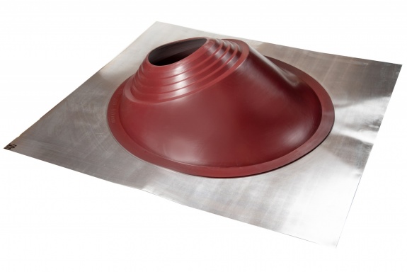 Проходной элемент MF угловой №3.1 красный (280-460мм) +240 силиконовый (металлический неокрашенный фланец) 