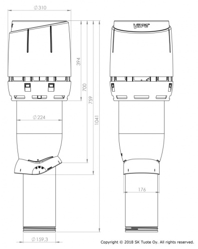 160P/IS/700 Вентиляционный выход зеленый