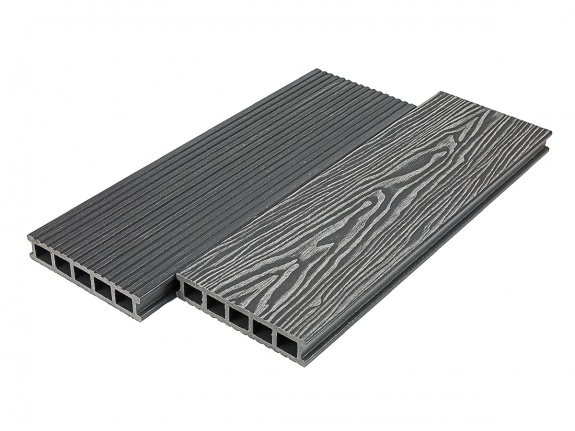 Террасная доска Deckart 165х32 мм Magnum Pro 3D-тиснение Серый 3м