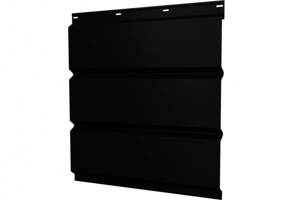 Софит металлический Классик в02 Grand Line без перфорации 0,5 PurPro матовый RAL 9005 черный