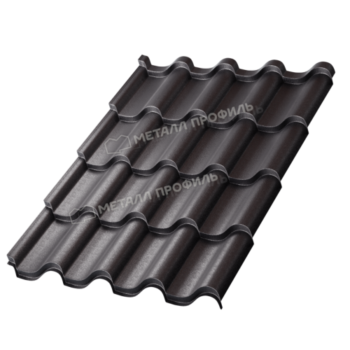 Металлочерепица МП Монтерроса-SL (VALORI-20-DarkGrey-0.5)