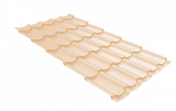 Металлочерепица квинта плюс Grand Line 0,5 Satin RAL 1015 светлая слоновая кость