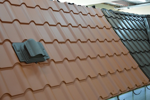 Металлочерепица камея 0,5 Satin Matt RAL 8004 терракота