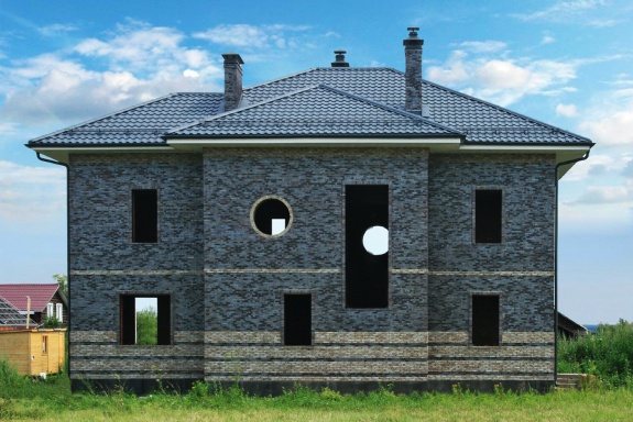 Металлочерепица кредо 0,5 Satin RAL 7024 мокрый асфальт