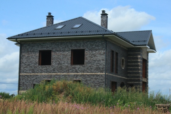 Металлочерепица кредо 0,5 Satin RAL 7024 мокрый асфальт