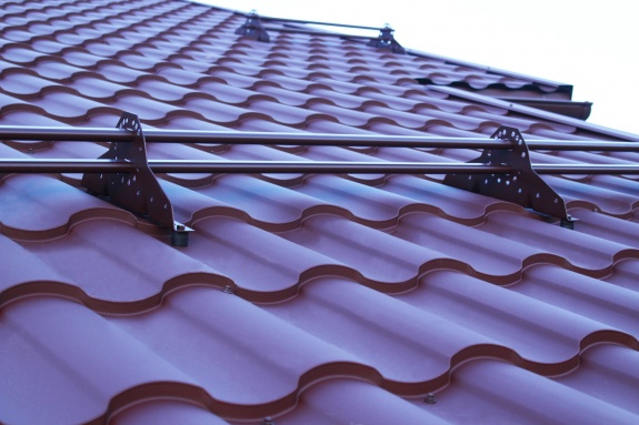 Металлочерепица кредо 0,5 Satin Мatt RAL 3005 красное вино