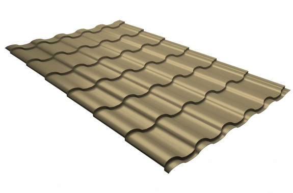 Металлочерепица кредо 0,45 PE RAL 1014 слоновая кость