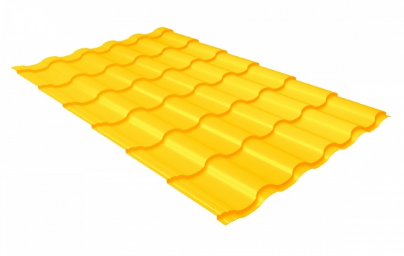 Металлочерепица кредо 0,45 PE RAL 1018 цинково-желтый