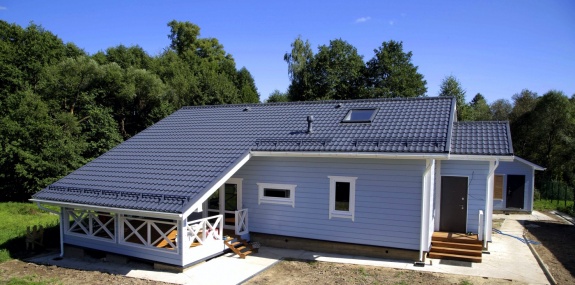 Металлочерепица классик 0,5 Satin RAL 7024 мокрый асфальт