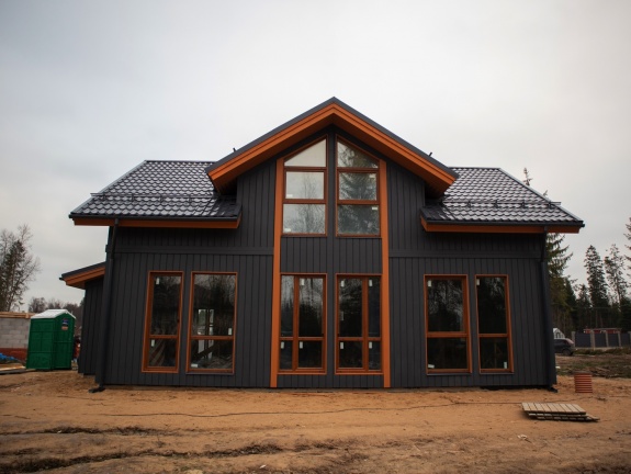 Металлочерепица классик 0,5 Satin RAL 7024 мокрый асфальт