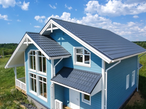 Металлочерепица классик 0,5 Satin RAL 7024 мокрый асфальт