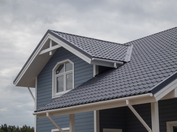 Металлочерепица классик 0,5 Satin RAL 7024 мокрый асфальт