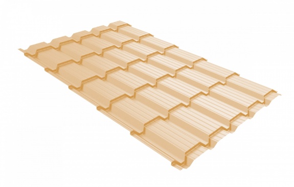 Металлочерепица квадро профи 0,45 PE RAL 1014 слоновая кость