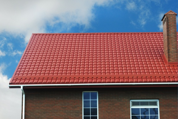 Металлочерепица квадро профи Grand Line 0,5 Satin Мatt RAL 8004 терракота