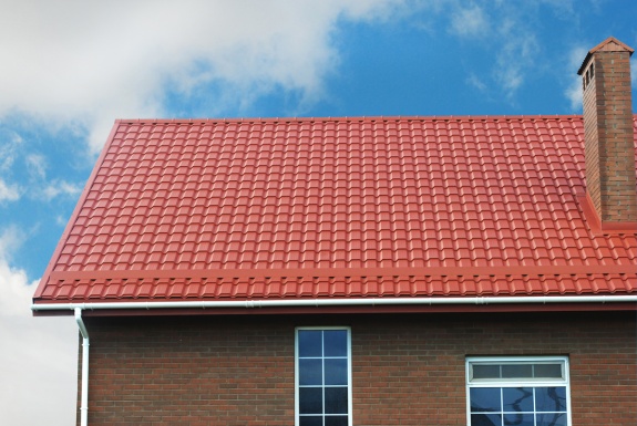 Металлочерепица квадро профи Grand Line 0,5 Velur X RAL 8004 терракота