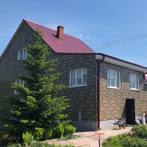 Сайдинг Lбрус-XL-В-14х335 (ECOSTEEL-01-Белый Камень ПР-0.5)