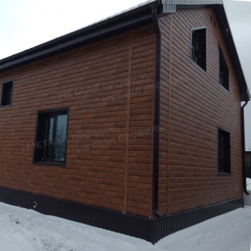 Сайдинг Lбрус-XL-Н-14х335 (ECOSTEEL_MA-01-МореныйДуб-0.5)