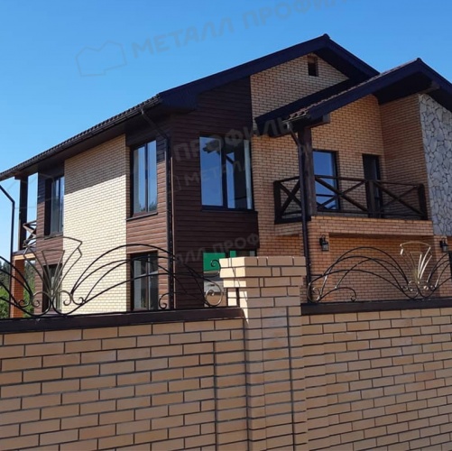 Сайдинг Lбрус-XL-Н-14х335 (ECOSTEEL_MA-01-МореныйДуб-0.5)