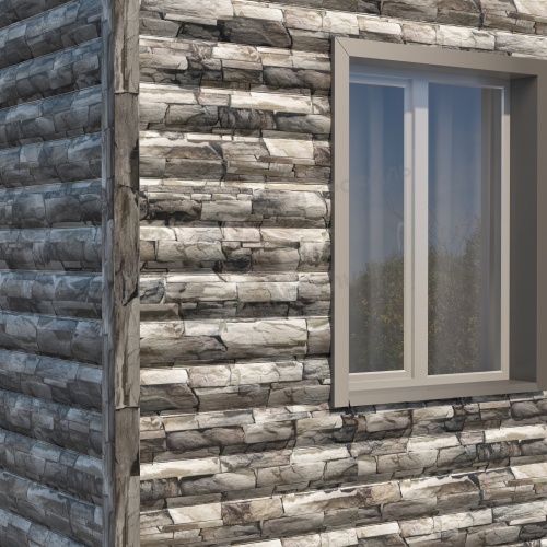 Сайдинг Woodstock-28х330 (ECOSTEEL-01-Белый Камень ПР-0.5)