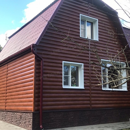 Сайдинг Woodstock-Т-28х330 (ECOSTEEL-01-МореныйДуб-0.5)