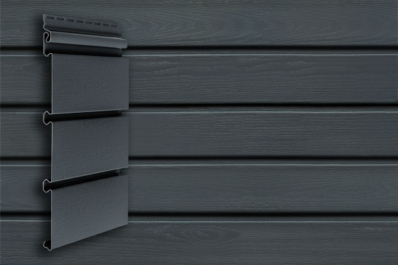 Архитектурный сайдинг Планкен Grand Line акриловый 3,0 графит (АСА)