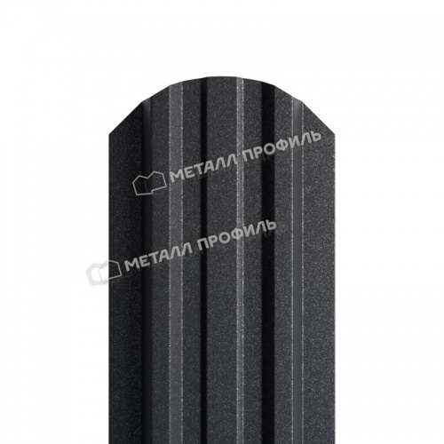 Штакетник металлический МП LАNE-O 16,5х99 (VALORI-20-DarkGrey-0.5)