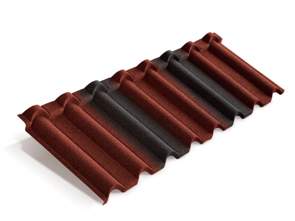 Композитная черепица Metrotile Gallo красно-черный