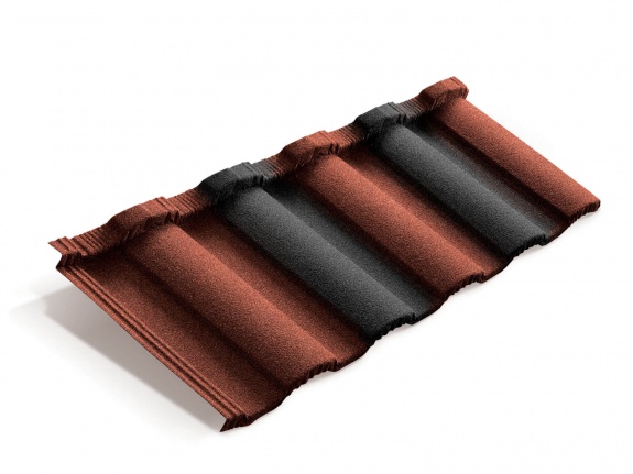 Композитная черепица Metrotile MetroRoman красно-черный