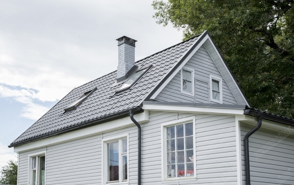 Колено стока 90 мм RAL 7024 мокрый асфальт