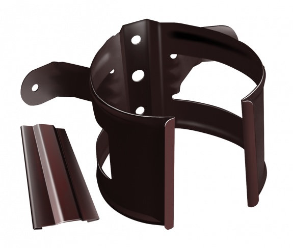 Кронштейн трубы на дерево 100мм RAL 8017 шоколад