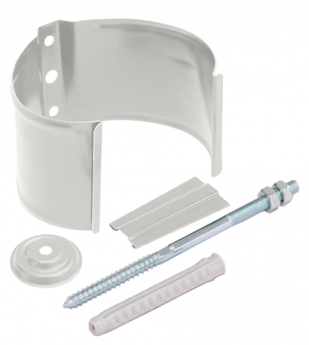 Кронштейн трубы на кирпич 100мм RAL 9003 сигнальный белый