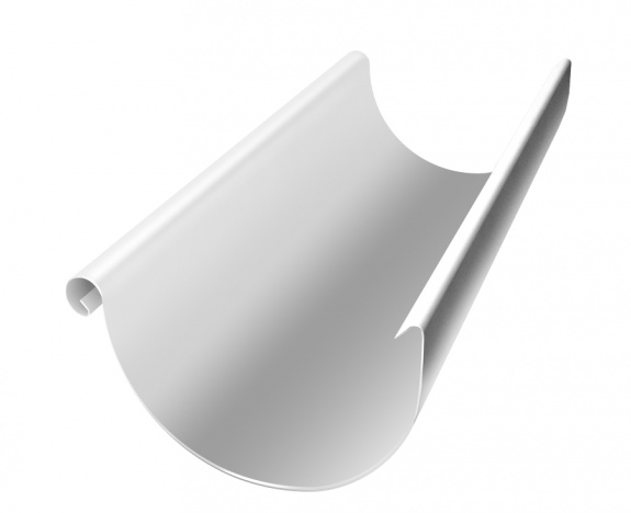 Желоб полукруглый 125 мм 3 м RAL 9003 сигнальный белый