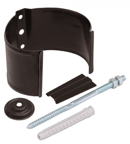 Кронштейн трубы на кирпич 90мм RAL 8017 шоколад