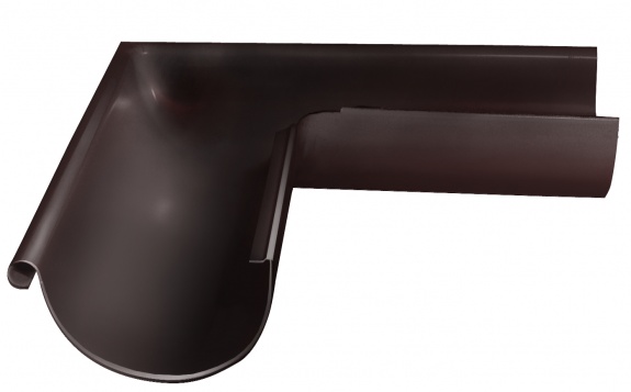 Угол желоба внешний 90 гр 125 мм RAL 8017 шоколад
