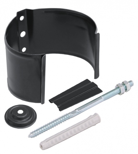 Кронштейн трубы на кирпич 90мм RAL 7024 мокрый асфальт