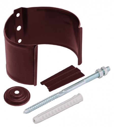 Кронштейн трубы на кирпич 90мм RAL 3005 красное вино