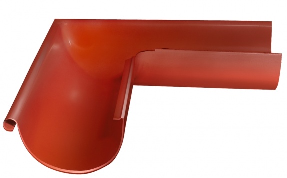 Угол желоба внешний 90 гр 125 мм RAL 8004 терракота