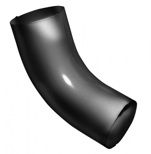 Колено 60 град 90 мм RAL 9005 черный