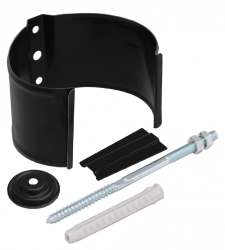 Кронштейн трубы на кирпич 90мм RAL 9005 черный