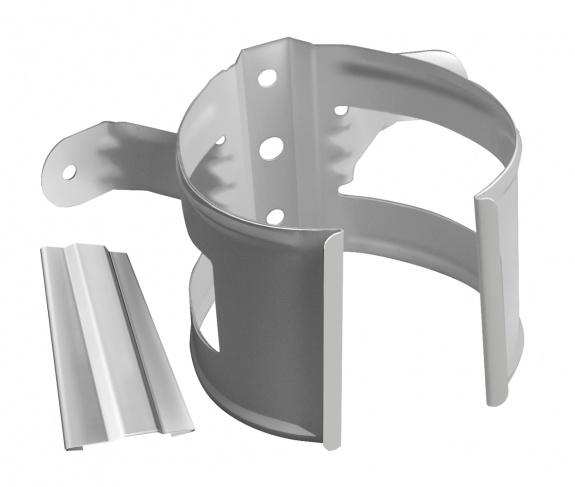 Кронштейн трубы на дерево 90мм RAL 9003 сигнальный белый