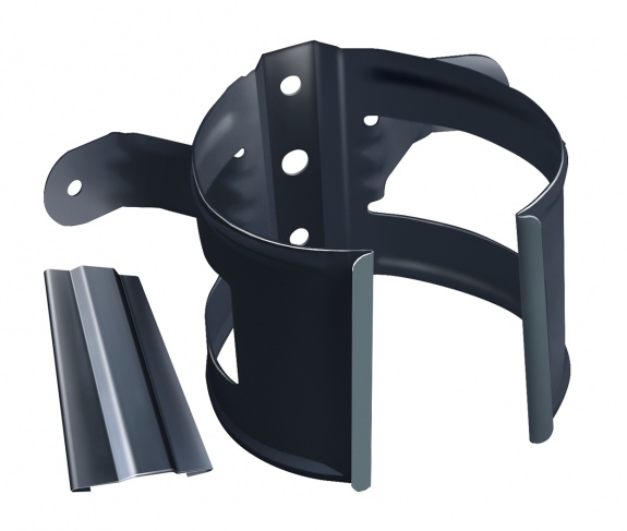 Кронштейн трубы на дерево 90мм RAL 7024 мокрый асфальт