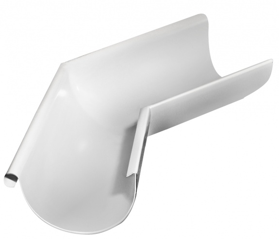 Угол желоба внешний 135 гр 150 мм RAL 9003 сигнальный белый